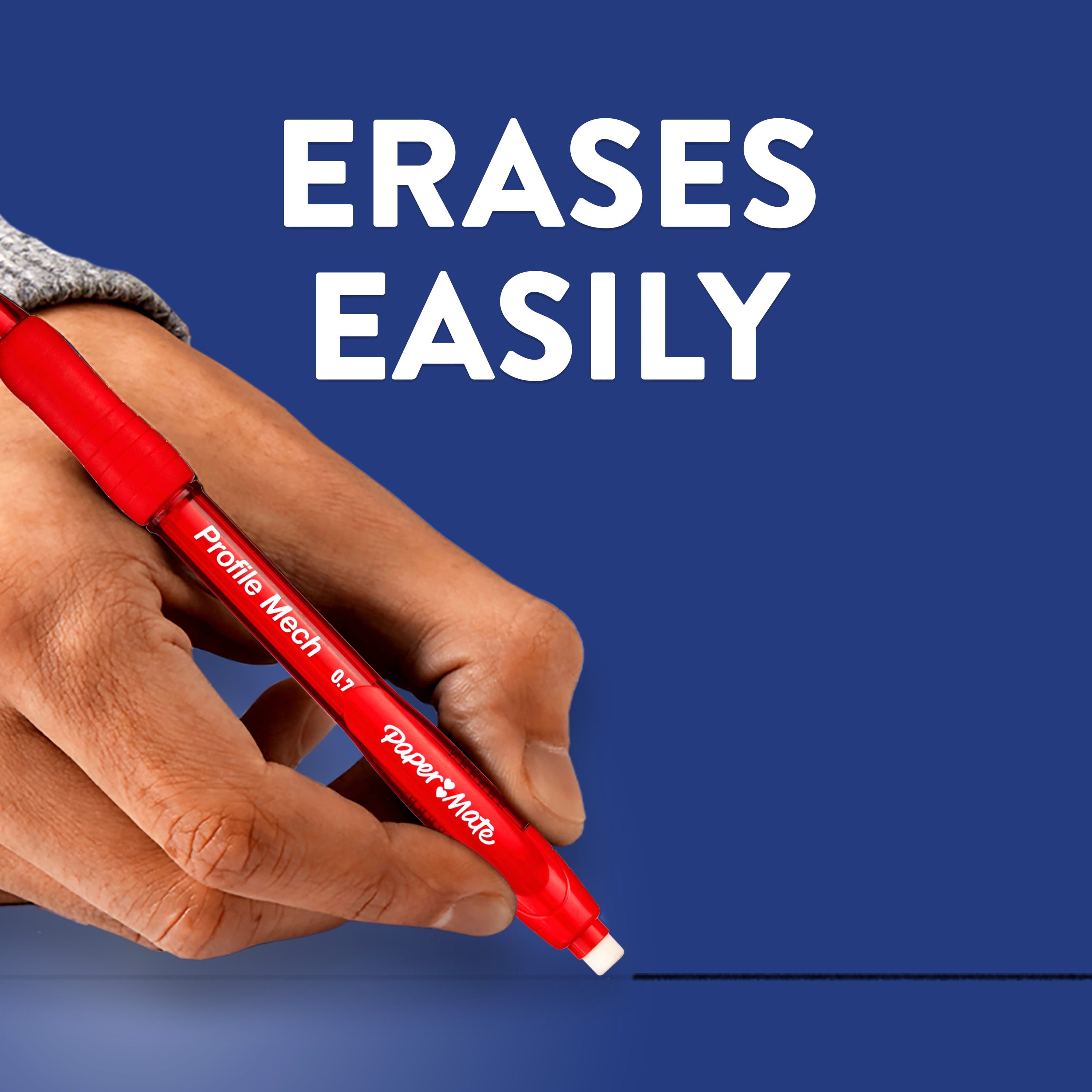 (3 pack) Paper Mate Profile Mechanical Pencil Set, 0.7mm #2 Pencil Lead, Assorted Barrel Colors, 8 Count