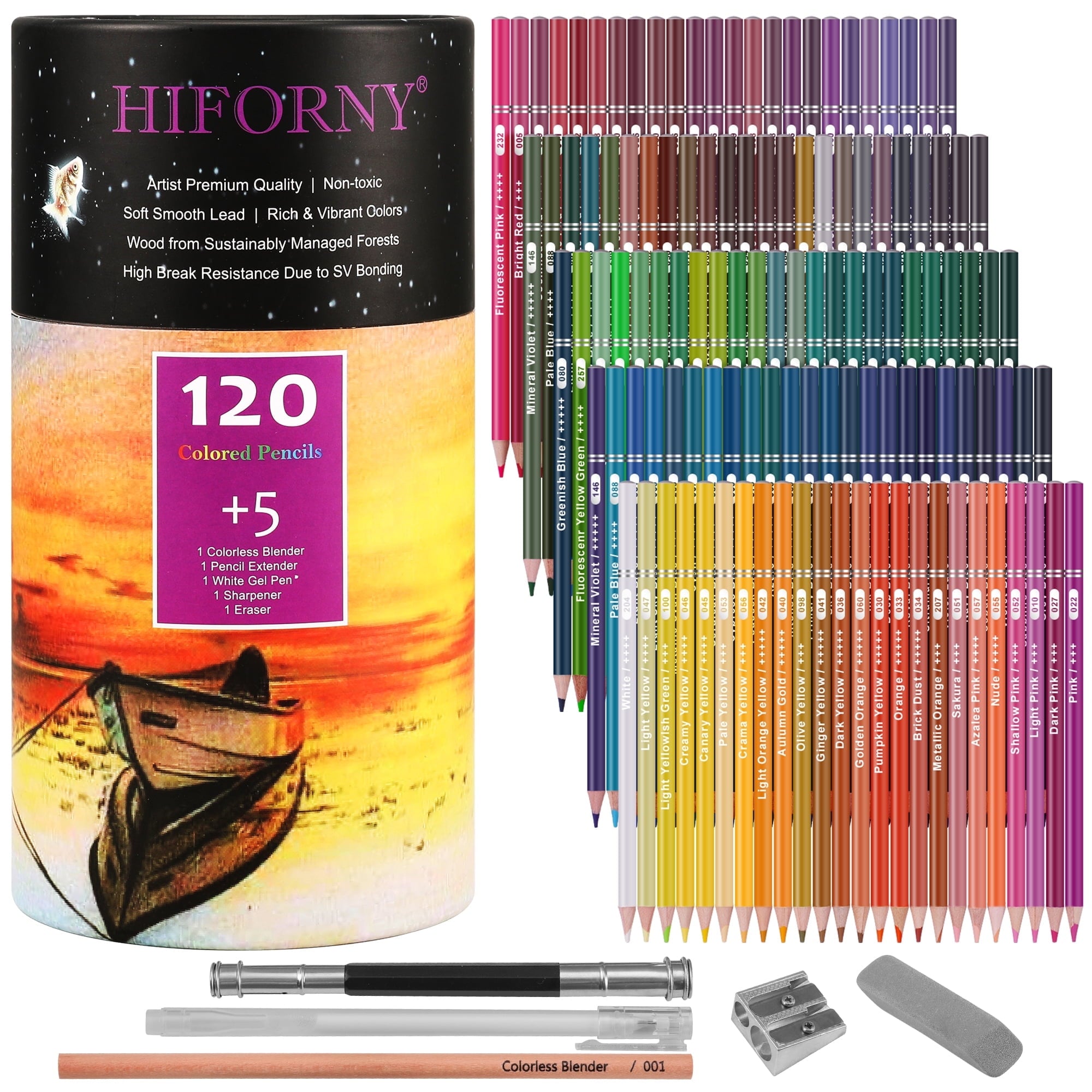 125 Pack Colored Pencils Set for Adult Coloring,120 Colors Coloring Pencils with Extras,Drawing Pencils Art Craft Supplies for Adults Beginners