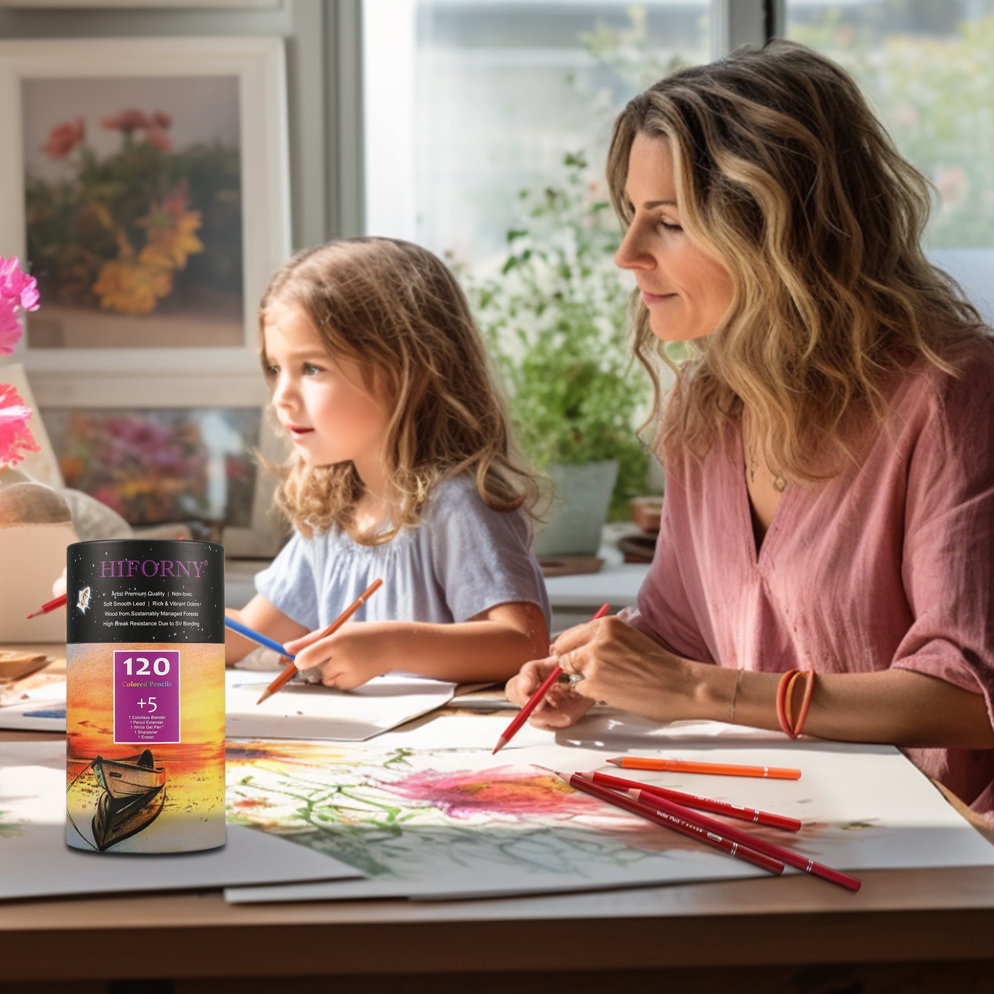 125 Pack Colored Pencils Set for Adult Coloring,120 Colors Coloring Pencils with Extras,Drawing Pencils Art Craft Supplies for Adults Beginners